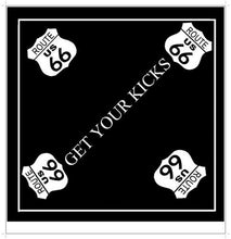 Lade das Bild in den Galerie-Viewer, Bandana Halstuch Kopftuch Nikkituch Biker, Motorrad, Get Your Kicks Route 66