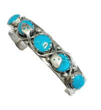 Lade das Bild in den Galerie-Viewer, Snake 5 Türkise Armreif Armspange 925er Sterling Silber Handarbeit Navajo