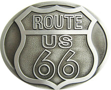 Lade das Bild in den Galerie-Viewer, Gürtelschnalle Buckle Gürtelschließe Route 66 Harley für Wechselgürtel silber