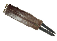 Lade das Bild in den Galerie-Viewer, Echt Lederarmband Westernarmband BREIT braun mit Sicherheitsfach