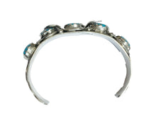 Lade das Bild in den Galerie-Viewer, Snake 5 Türkise Armreif Armspange 925er Sterling Silber Handarbeit Navajo
