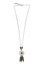 Lade das Bild in den Galerie-Viewer, Kette Halskette mit Anhänger Traumfänger Türkis oder Onyx 925er Silber