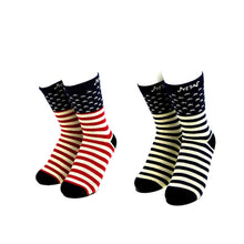 Lade das Bild in den Galerie-Viewer, Strümpfe Socken Söckchen Flagge USA Stars & Stripes rot oder blau