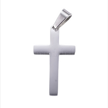 Lade das Bild in den Galerie-Viewer, Pure Line Cross Schlichter Kreuz-Anhänger aus Edelstahl – 28 × 15,5 × 1,9 mm
