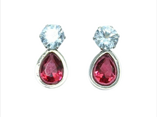 Lade das Bild in den Galerie-Viewer, Crystal Drop Elegance Ohrstecker – Edelstahl, 5 Farben, ca. 15 × 11 mm
