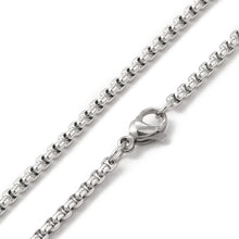 Lade das Bild in den Galerie-Viewer, „Silver Tiger Spirit“ Edelstahl Halskette mit Tigerkopf-Anhänger – 60 cm Kette
