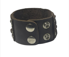 Lade das Bild in den Galerie-Viewer, Nordic Wrap Breites Lederarmband geflochten – verstellbar
