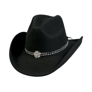 MINE Bullhide Hats Cowboyhut Wollfilz schwarz Line Dance Größe 53-56