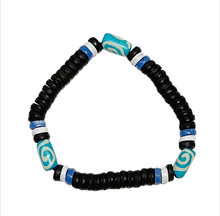 Lade das Bild in den Galerie-Viewer, Ocean Wave Spirit Heishi Kette Armband aus Kokos – Stretch Halskette
