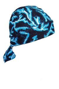 Blue Lightning Bandana Cap Head Bandana Kopftuch Headwrap Do-Rag mit Blitzmuster