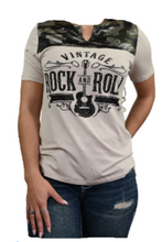 Lade das Bild in den Galerie-Viewer, Vintage Rock &amp; Roll Damen T-Shirt Made in USA – Baumwolle/Elastan
