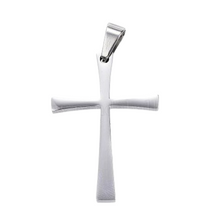 Lade das Bild in den Galerie-Viewer, Classic Faith Steel Kreuz-Anhänger aus Edelstahl Silber / Gold o. Schwarz

