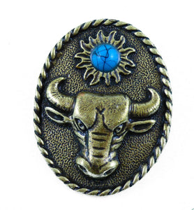 Anstecker Pin Anstecknadel Büffel Bison Kuh Bulle Western Country Wilder Westen