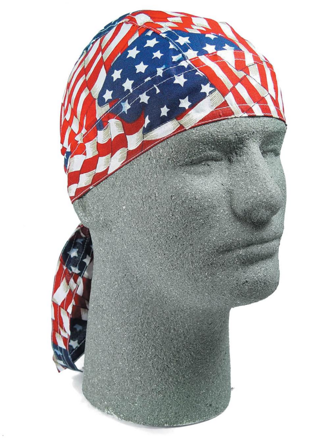 Do-Rag „Stars & Stripes“ – USA Flagge Bandana-Kopftuch Baumwolle mit Schweißband