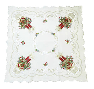 Creme farbene  Weihnachtsdecke Tischläufer Tischdecke Mitteldecke Tischband