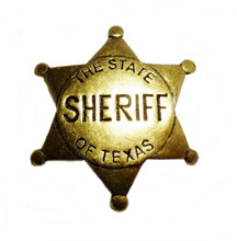 Lade das Bild in den Galerie-Viewer, Anstecker Pin Sheriffstern Sheriff The State of Texas Western Country Cowboy
