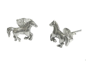 "Silver Mustang" Ohrstecker Pferd 925er Silber