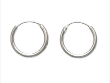 Lade das Bild in den Galerie-Viewer, Silver Classic Hoops Creolen 925 Sterling Silber – 2 mm Stärke, Ø 8 bis 70 mm
