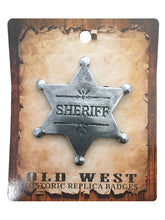 Lade das Bild in den Galerie-Viewer, Anstecker Pin Sheriffstern Sheriff Historische Nachbildung Made in USA Western
