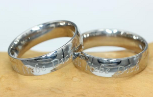LOVE Partnerring Ring Fingerring Bandring Edelstahl mit Gravur Ich liebe Dich