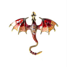 Lade das Bild in den Galerie-Viewer, Mystische Anstecknadel Brosche Drachen Dragon verschiedene Farben
