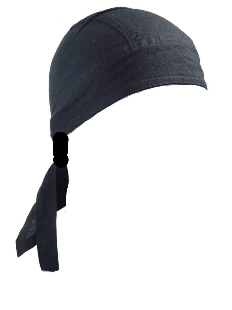 Schwarzes Bandana Cap Head Bandana Kopftuch Headwrap