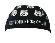 Lade das Bild in den Galerie-Viewer, Route 66 Bandana Cap – Get Your Kicks On Head Bandana Kopftuch Headwrap
