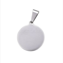 Lade das Bild in den Galerie-Viewer, Angel Coin Steel Runder Engel-Anhänger aus Edelstahl – 28,5 × 25 × 3 mm
