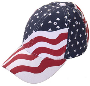 Basecap Cap, Mütze mit Schild bestickt Stars & Stripes