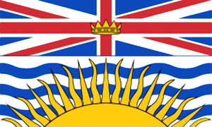 Flagge Sturmflagge British Columbia 150x90 cm