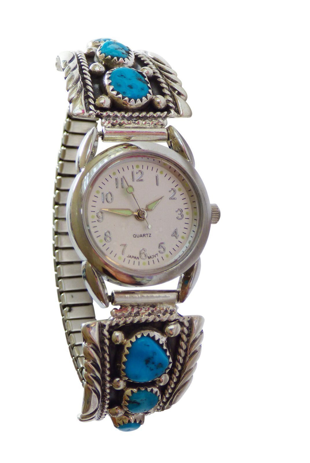 Damen-Armbanduhr Indianerschmuck der Navajo Indianer Sterling Silber Handarbeit