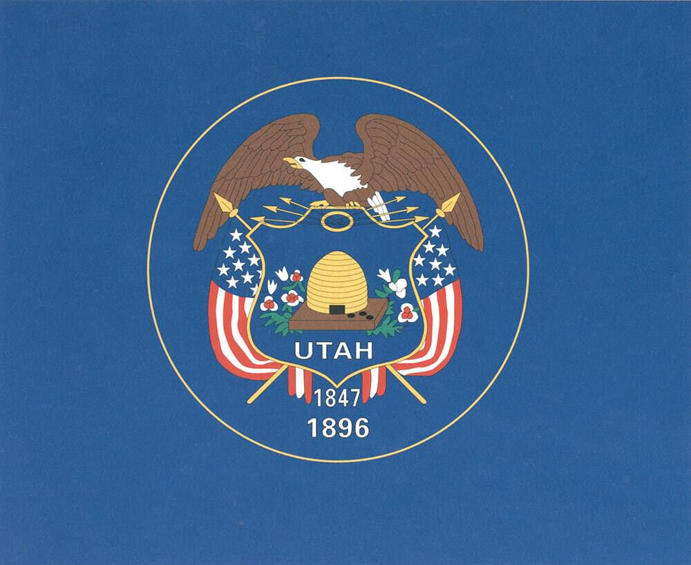 Flagge Fahne Sturmflagge USA Utah 90 x 150 cm