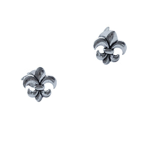 1 Paar Ohrringe Ohrstecker aus 925er Sterling Silber Fleur de Lys Bourbon Lilie