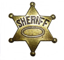 Lade das Bild in den Galerie-Viewer, Anstecker Pin Sheriffstern Sheriff Lasso Western Country Wilder Westen
