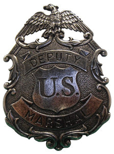 Deko US Deputy Marshal Marke im Antik Finish Look, mit Adlerverzierung