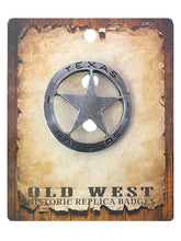 Lade das Bild in den Galerie-Viewer, Anstecker Pin Sheriffstern Texas Rangers Historische Nachbildung Made in USA
