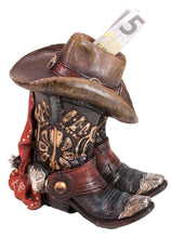 Lade das Bild in den Galerie-Viewer, Spardose &quot;Bandana, Hat &amp; Boot&quot;, 15 x 10 x16 cm Western Cowboy Hut Stiefel
