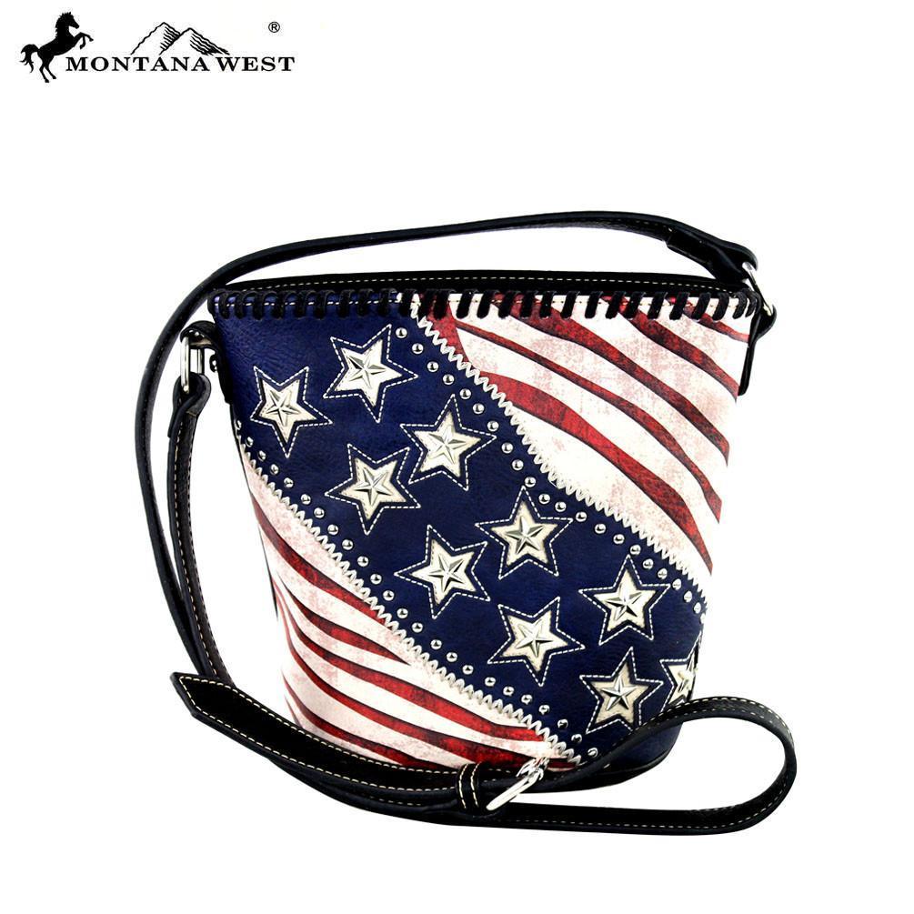 Handtasche Tasche Westerntasche Nieten Stars & Stripes Flagge USA