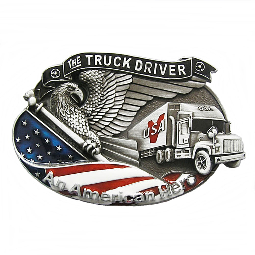 Gürtelschnalle Buckle Gürtelschliesse The Truck Driver An American Hero Trucker