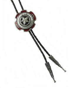Bolo Tie Westernkrawatte The State of Texas Lone Star mit Clip lizensiert