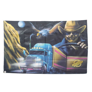 Rolling Thunder Truck Cowboy Posterflagge Flagge Fahne