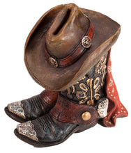 Lade das Bild in den Galerie-Viewer, Spardose &quot;Bandana, Hat &amp; Boot&quot;, 15 x 10 x16 cm Western Cowboy Hut Stiefel
