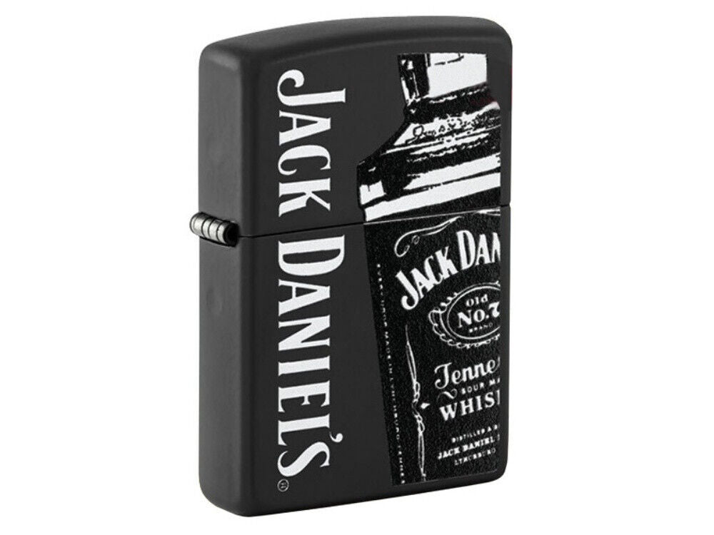 Zippo Feuerzeug - Jack Daniel's Black Matte Color Image in Zippobox