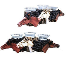 Lade das Bild in den Galerie-Viewer, Großes Teelicht Teelichthalter 3 Kerzen Pferd Westernreiten
