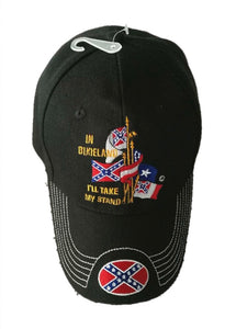 Baseballcap Cap mit Schirm schwarz Rebel Dixieland