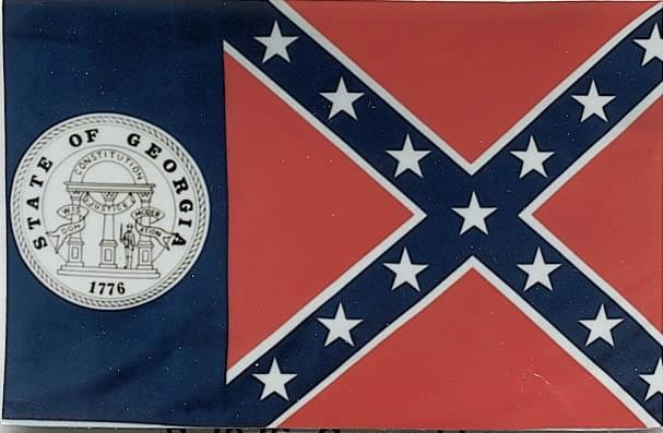 Flagge Fahne Sturmflagge USA Georgia Confederate 90 x 150 cm