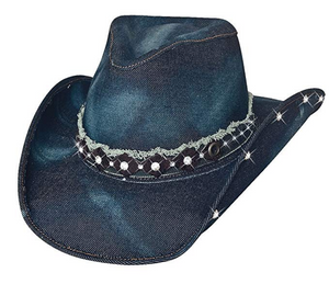 Bullhide Hats Cowboyhut Jeanshut Better Than Yesterday blau Gr. S - XL