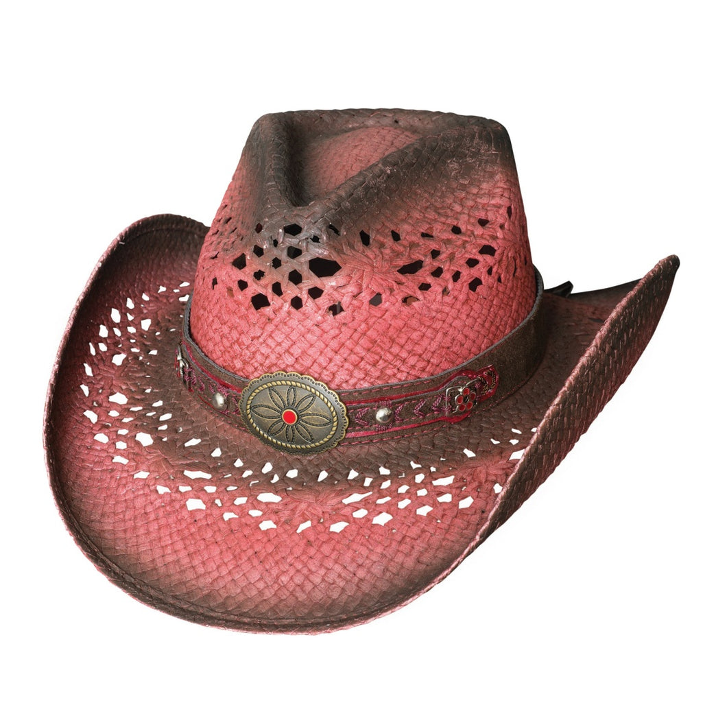 Bullhide Hats Closer pink Cowboyhut Strohhut Line Dance reiten