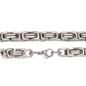 Kette Königskette Edelstahl silber Halskette 60 x 0,5 x 0,5 cm Biker Gothic