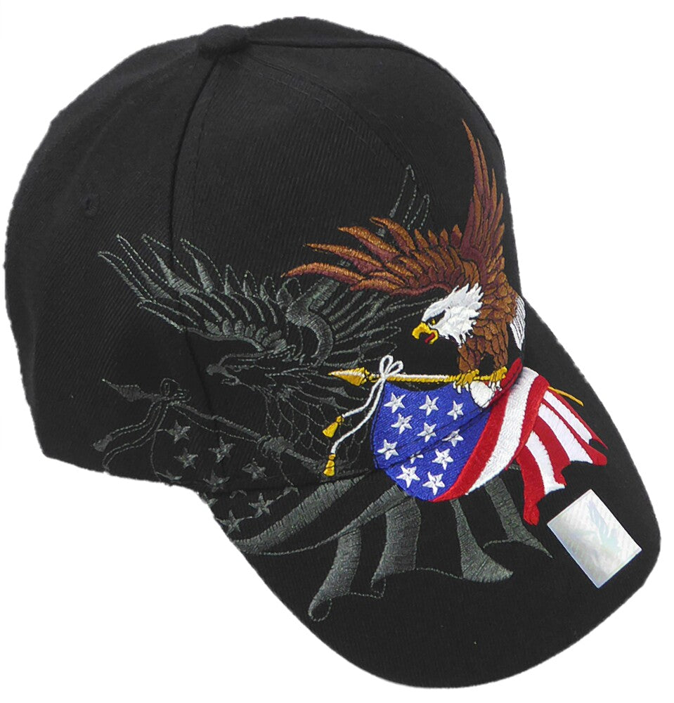 Native Pride Adler Flagge USA Baseballcap Cap mit Schild Bestickt